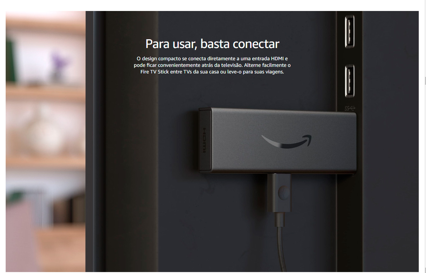 Fire TV Stick com Controle Remoto por Voz com Alexa (inclui comandos de TV) Streaming em Full HD